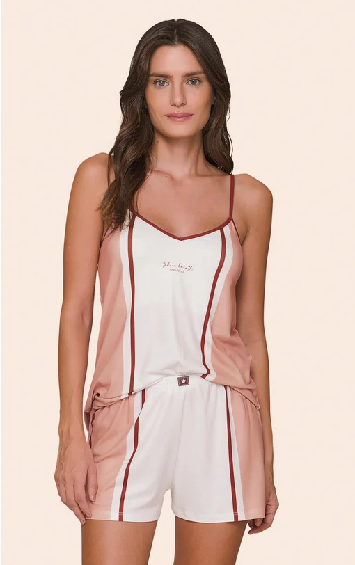 Short Doll Feminino Regata com Alça Regulável e Shorts Get Relaxed