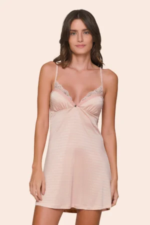 Camisola Feminina com Alça Regulável e Detalhes em Renda no Busto Dreamy Aura