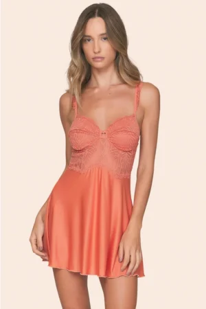 Camisola Feminina com Busto em Renda e Alça Regulável com Detalhe nas Costas Meryt