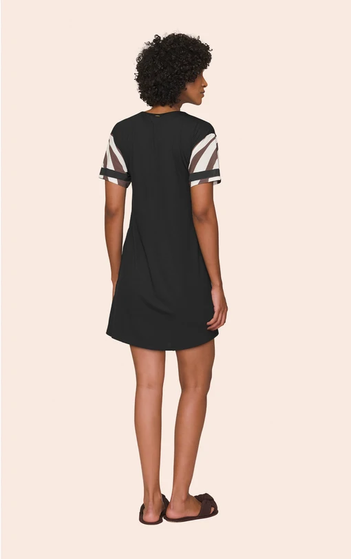 Camisola Feminina Manga Curta e Decote V Date Shadows - Imagem 2