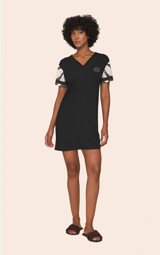 Camisola Feminina Manga Curta e Decote V Date Shadows - Imagem 3