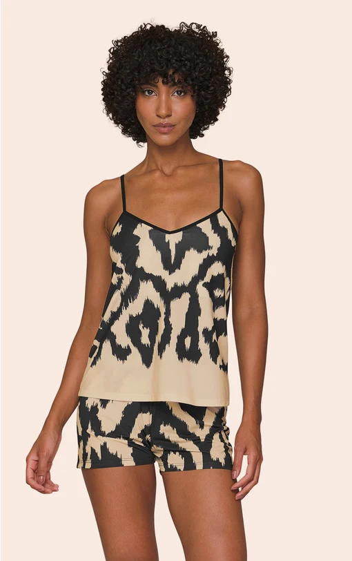 Short Doll Feminino Especial Regata com Alça Regulável e Shorts Desert Shades