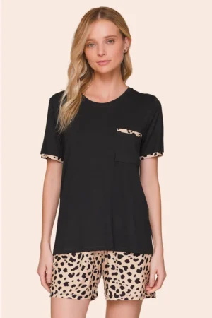 Pijama Feminino Camiseta e Shorts Estampado Fancy Style