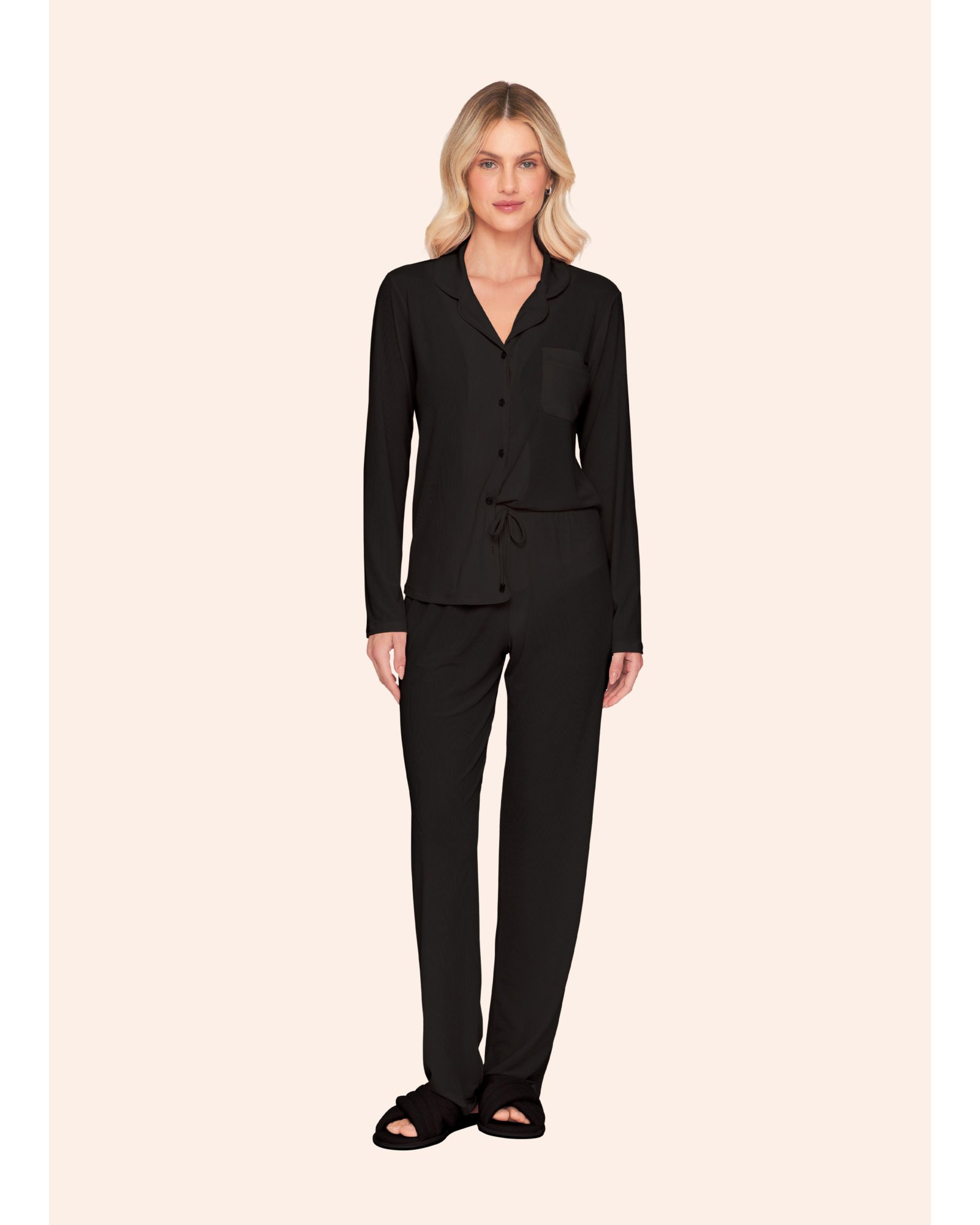 Pijama Aberto Feminino Longo Sleep In Grace