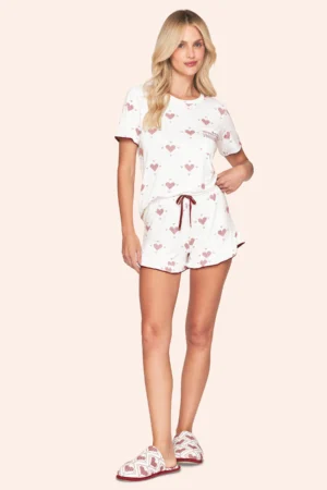 Pijama Curto Feminino All Print From The Heart