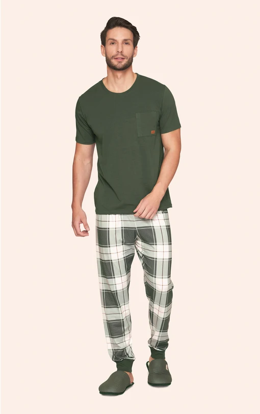 Pijama Casual Masculino Xadrez BB Moment