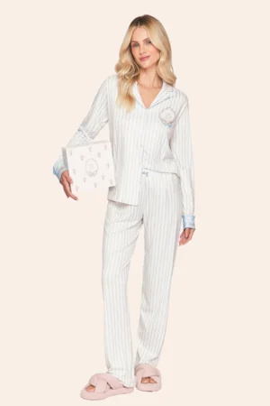 Pijama Aberto Feminino Longo All Print Beauty Flow