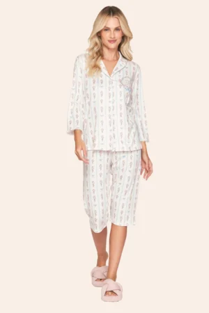 Pijama Capri Feminino All Print Beauty Flow