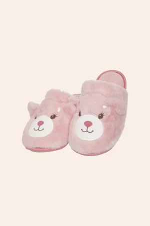 Pantufa Slider Infantil Peluciada Nina