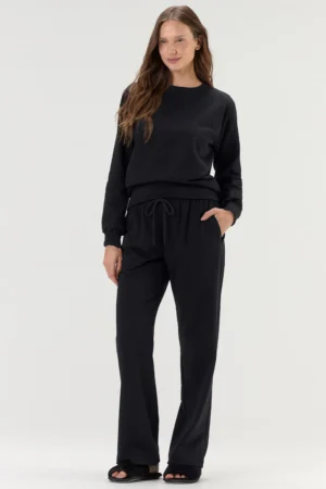 Conjunto Feminino Manga Longa Com Calça