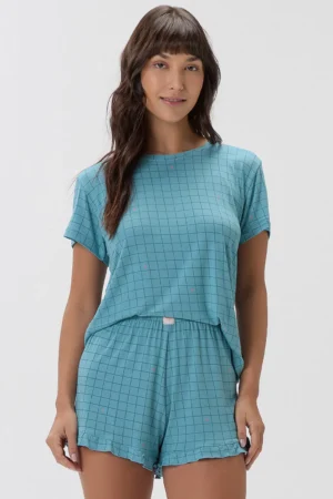 Pijama Feminino Manga Curta com Shorts
