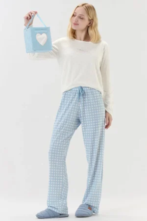 Pijama Feminino Manga Longa Com Calça
