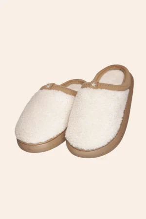 Pantufa Slider Feminina em Pelúcia Flock