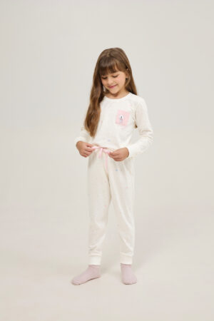 Pijama Feminino Infantil Manga Longa Com Calça