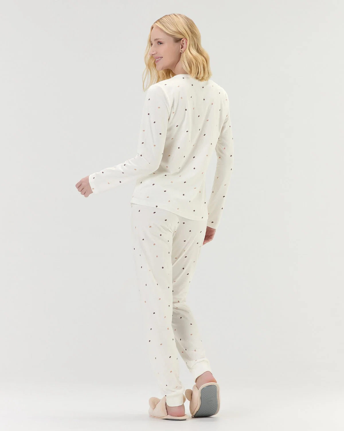 Pijama Feminino Manga Longa Com Calça - Imagem 3