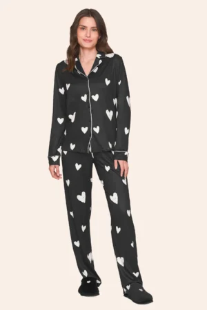 Pijama Aberto Feminino Estampado In Love