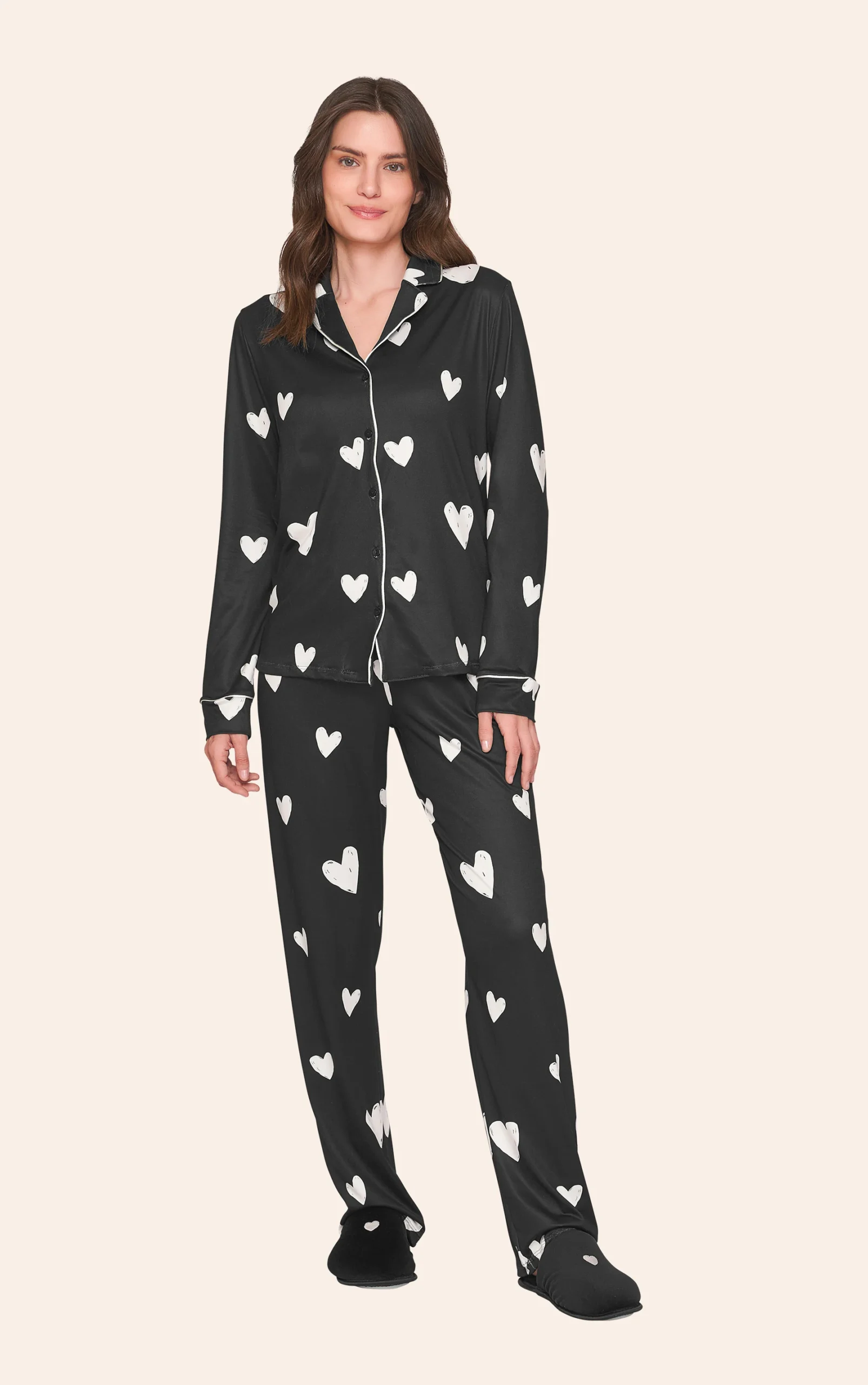 Pijama Aberto Feminino Estampado In Love