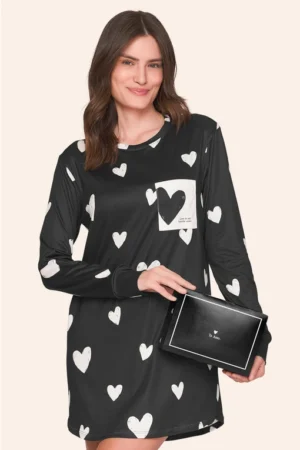 Camisola Manga Longa Feminina Estampada In Love